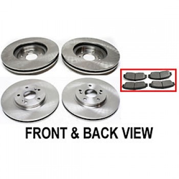 Replacement Front Brake Disc and Pad Kit - OE Replacement 2006-2010 Honda Accord